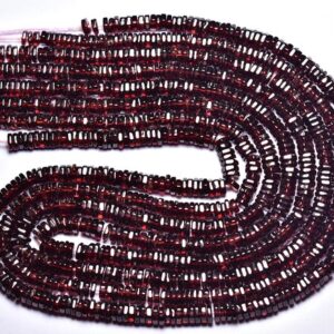 Beautiful Garnet Flat Hexagon Beads - 16 Inches - Natural Quality Garnet Smooth Flat Hexagon - Size Is 4.5 - 5 Mm #2546