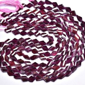 Garnet Twisted Fancy Beads - 12 Inches - Natural Quality Garnet Faceted Twisted Fancy - Size Is 5x6 - 5x8.5 Mm #2561