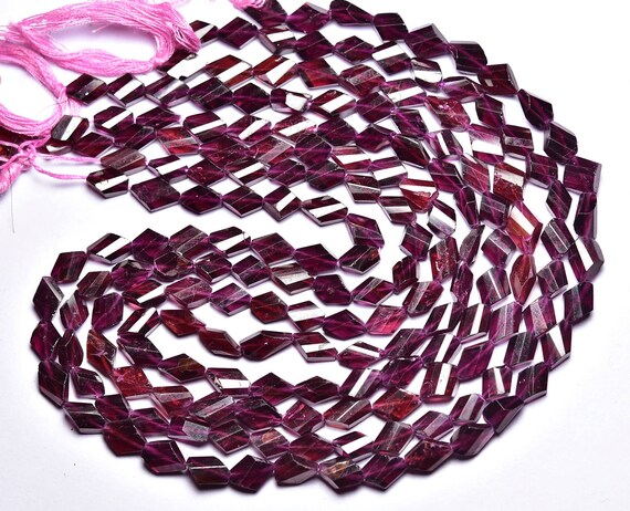 Garnet Twisted Fancy Beads - 12 Inches - Natural Quality Garnet Faceted Twisted Fancy - Size Is 5x6 - 5x8.5 Mm #2561