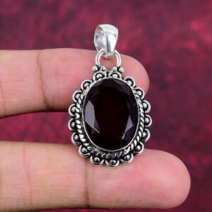 Red Garnet Pendant 925 Sterling Silver Pendant Jewelry Excellent Red Garnet Gemstone Pendant Handmade Designer Pendant Antique Jewelry Gift