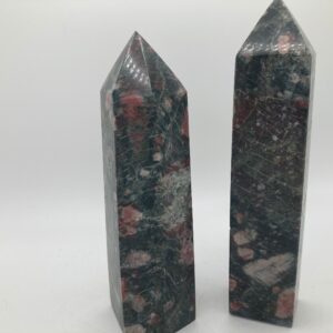 Arfvedsonite with Garnet tower points