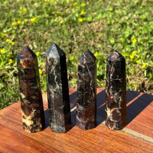 Astrophyllite Garnet Towers *YOU CHOOSE* Crystal Home Decor - Natural Stone