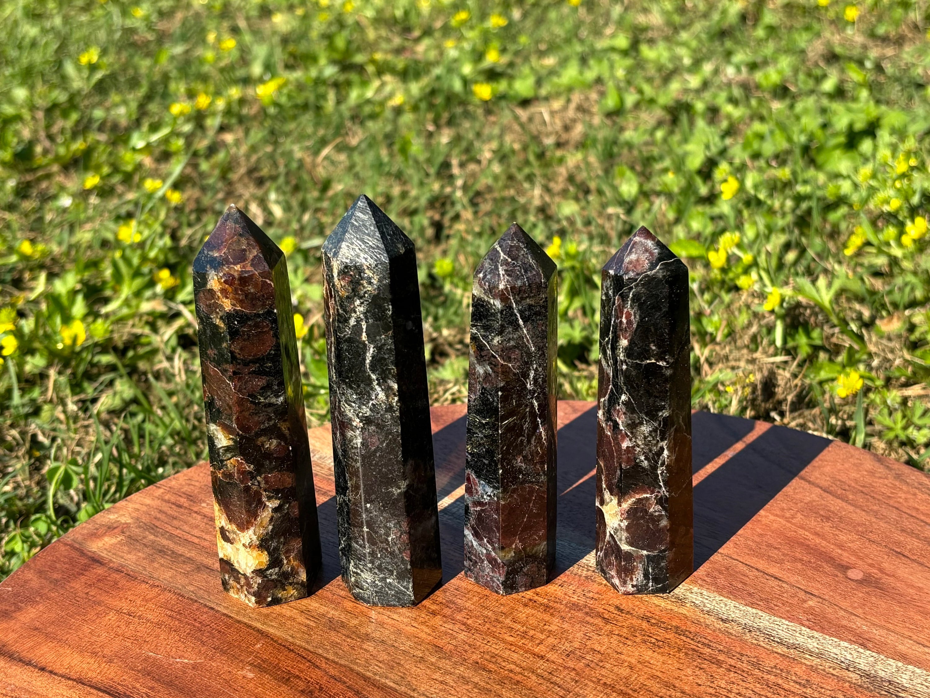 Astrophyllite Garnet Towers *you Choose* Crystal Home Decor - Natural Stone