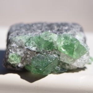 Gemmy Demantoid Garnet Points on Matrix