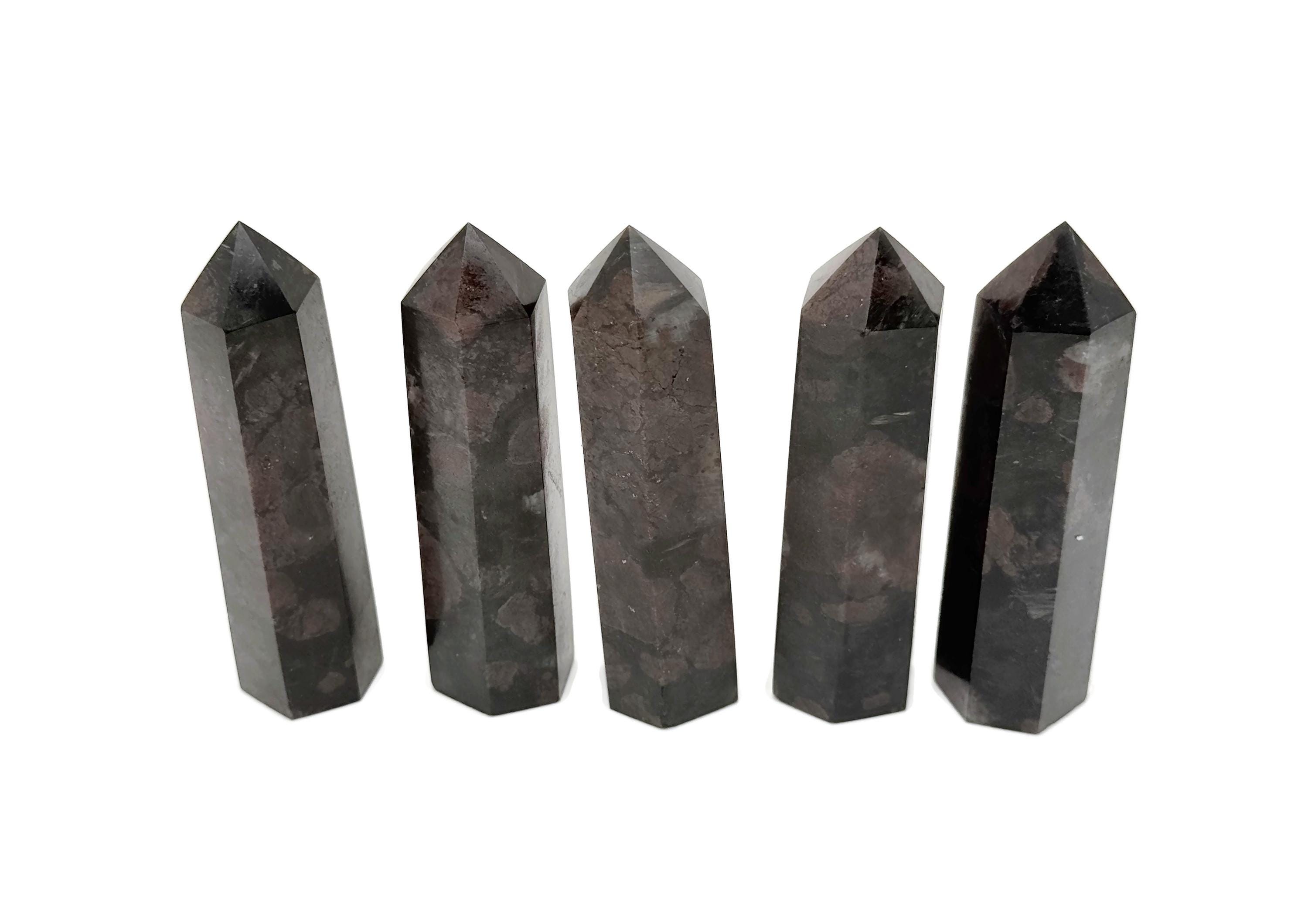 Garnet Obelisk Tower Stone - Gemstone Tower - Meditation Gemstone - Crystal Gifts - Home Crystal Decor - Tw1153