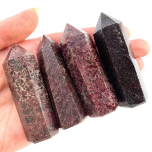 Red Garnet Point | Polished Natural Crystal Tower (Root Chakra)