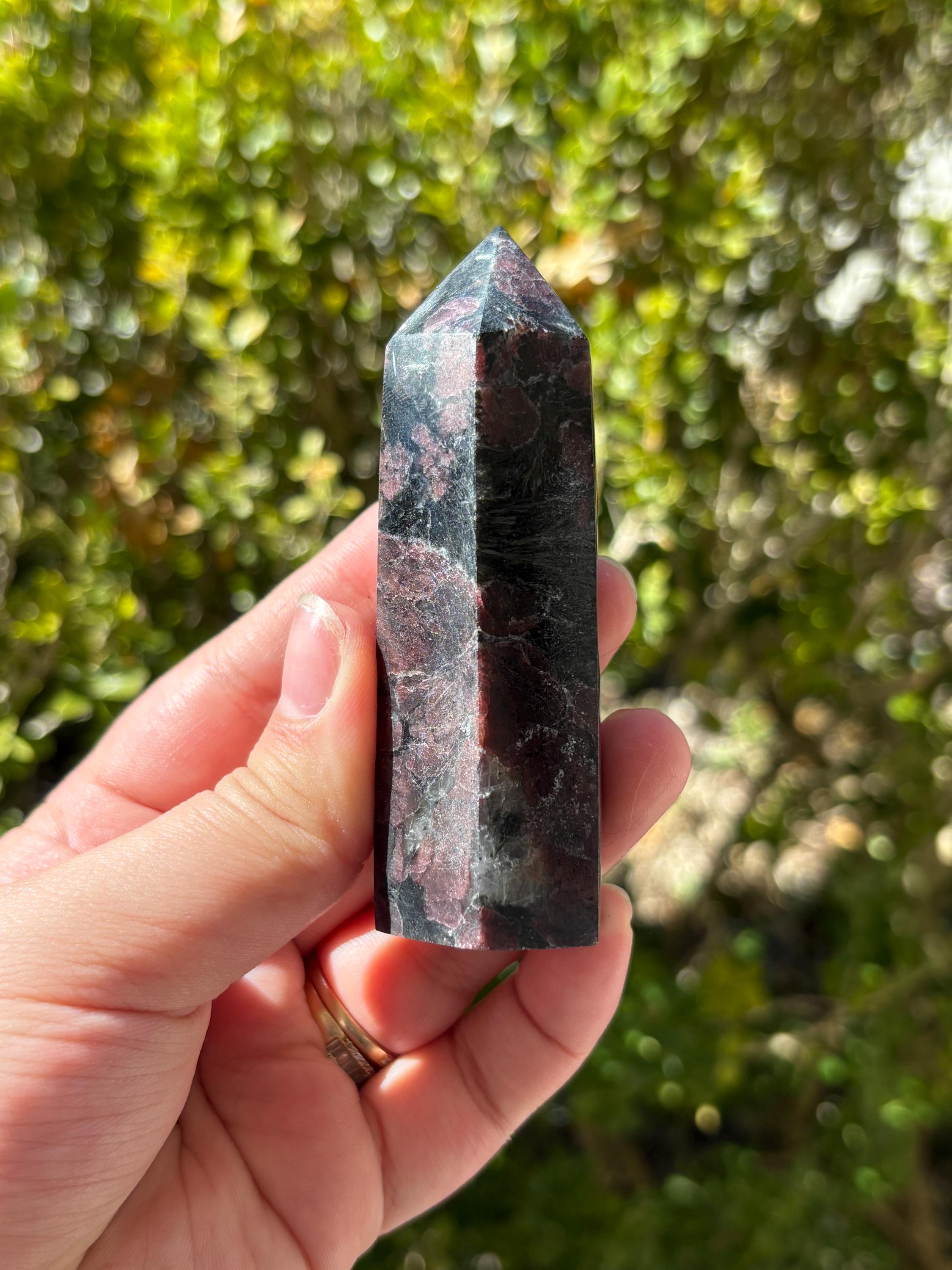Garnet Tower Crystal Point Polished Red Garnet Decor Garnet Tower Crystal Point Polished Red Garnet Decor