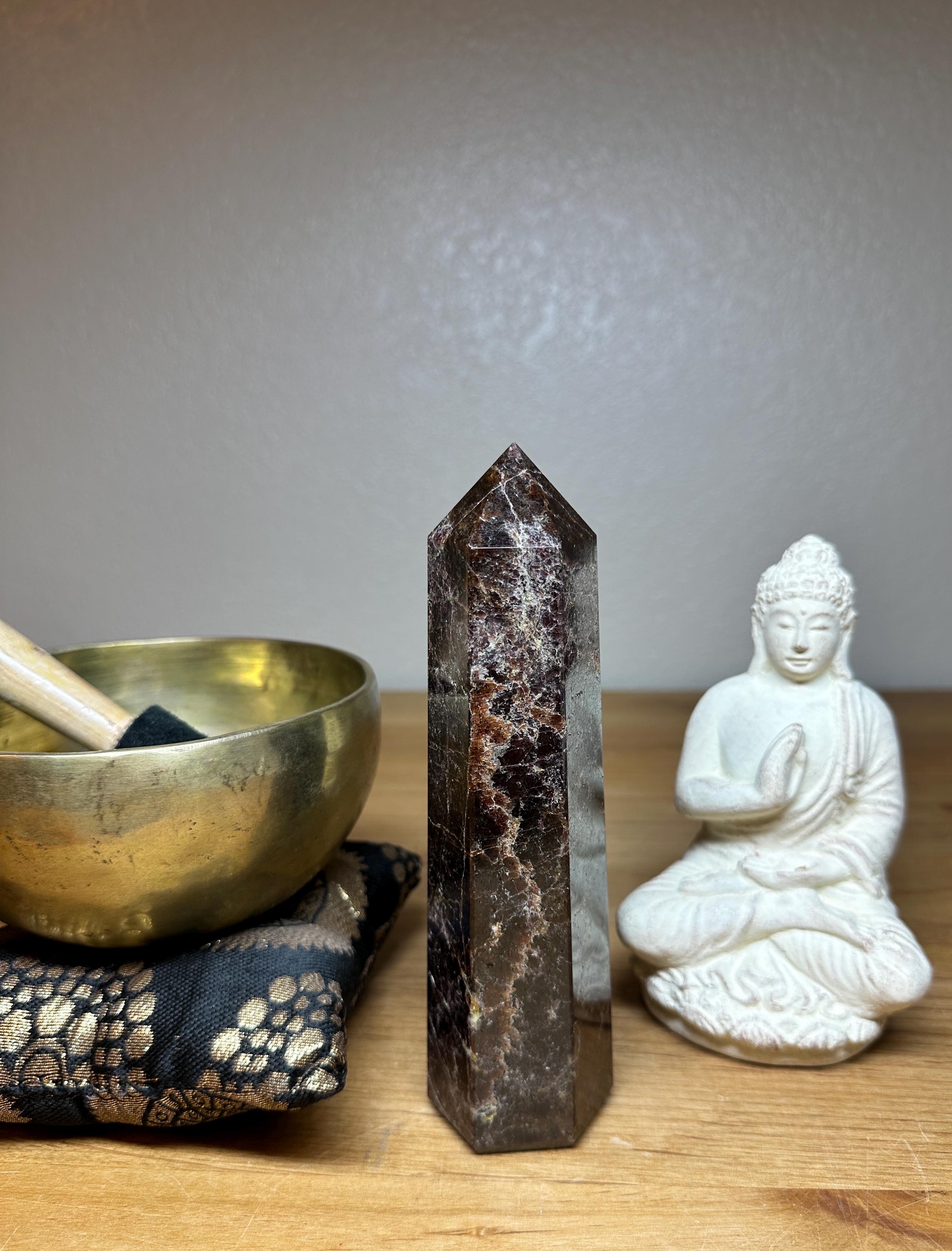 Garnet Tower- Grounding Energy , Promotes Calm, Home/office Decor-#1454 Garnet Tower- Grounding Energy , Promotes Calm, Home/office Decor-#1454