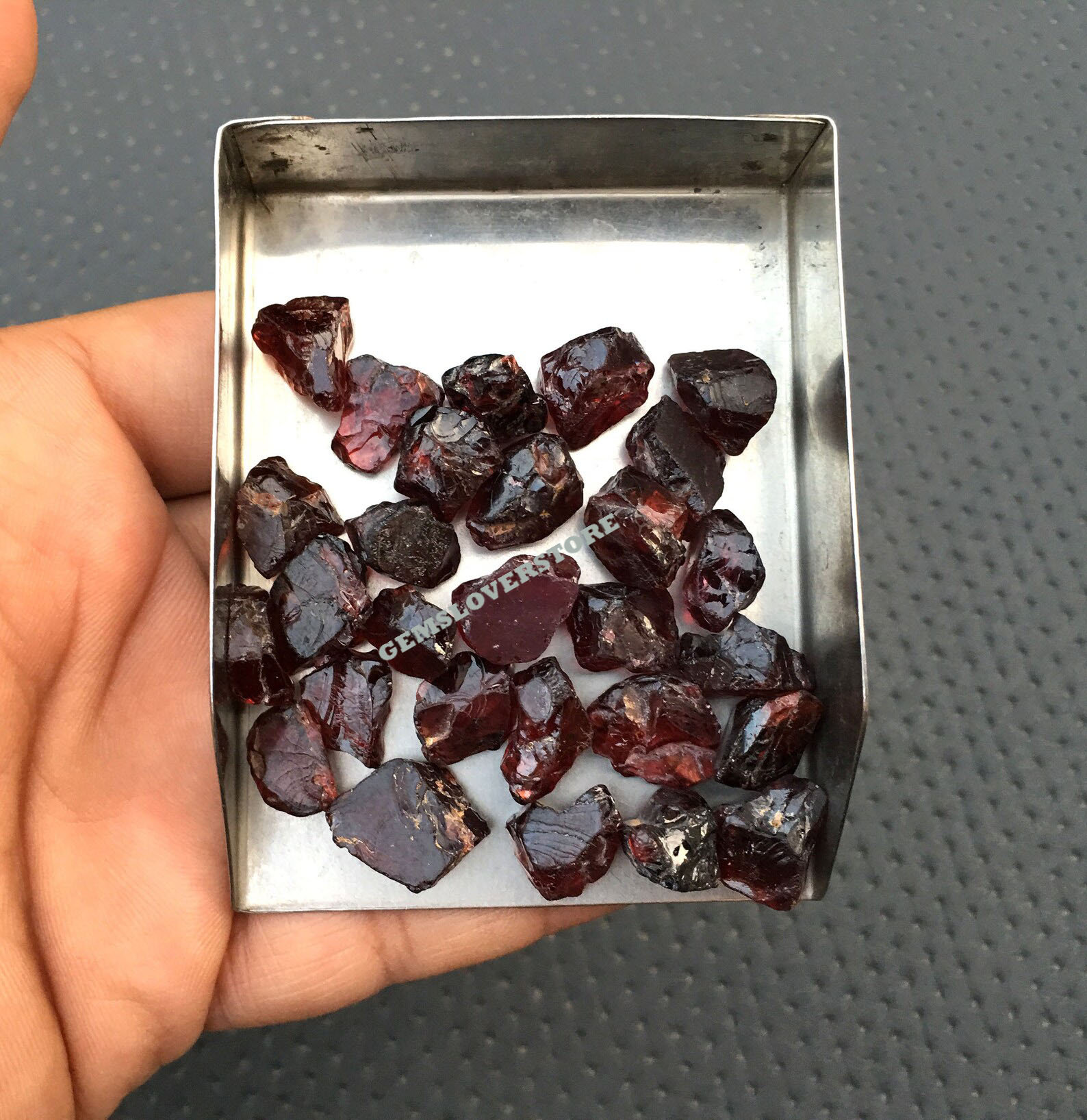 25 Natural Garnet Rough Crystals: Untreated Raw Gemstones (10-12 Mm)