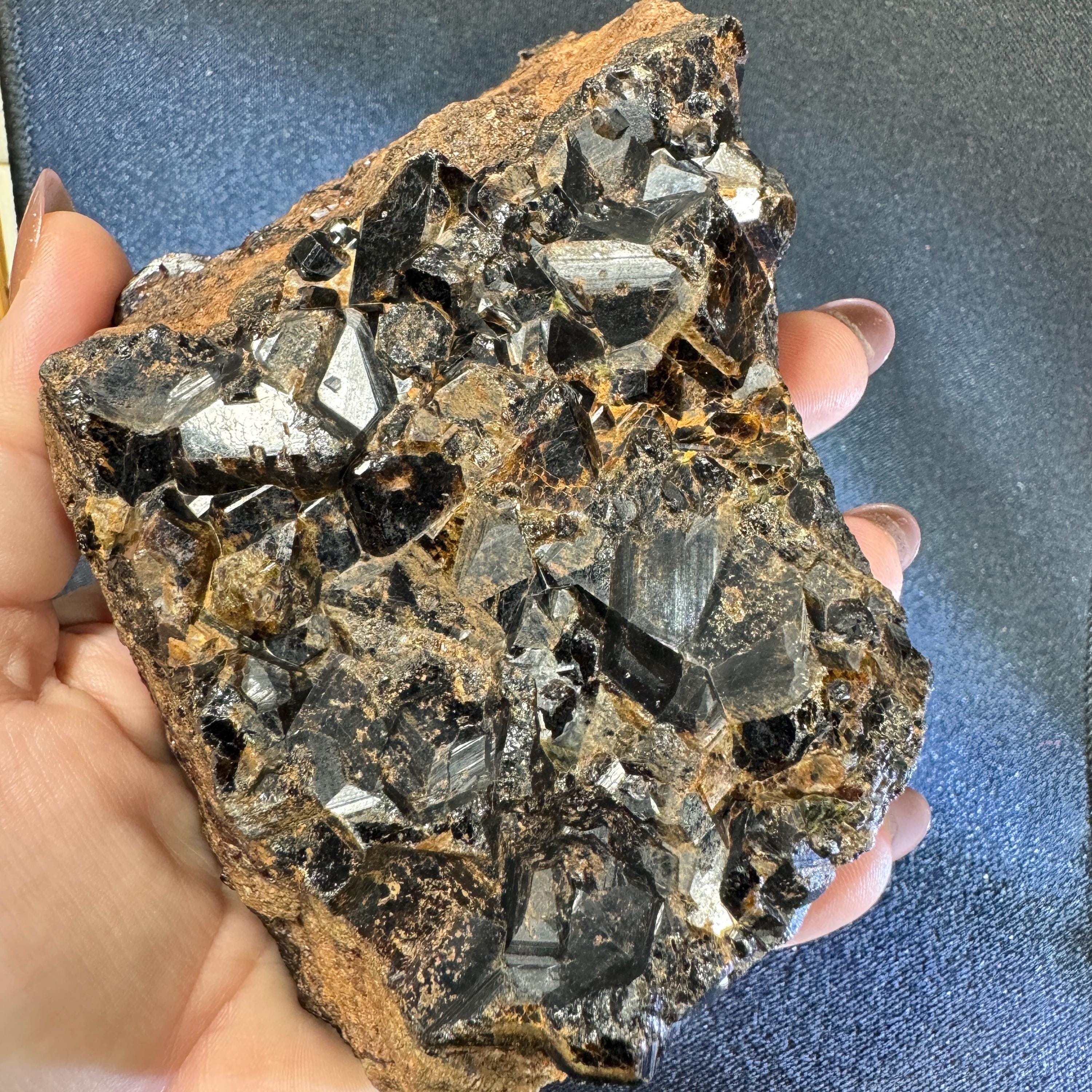 Large Andradite Garnet Cluster | Raw Garnets Over 1 Lb Size Large Andradite Garnet Cluster | Raw Garnets Over 1 Lb Size