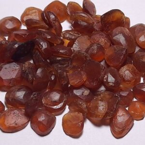 Natural Hessonite Garnet Heart Specimens: Unpolished Rough Gemstone Valentines Anniversary Birthday Love Gift Jewelry Chakra Healing Craft