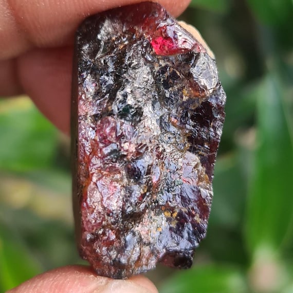 Rare Madagascar Garnet Rough: Red Gemstone Chunk (19x12mm)