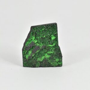 Raw Uvarovite Garnet Crystals on Matrix, Rare Green Mineral Specimen