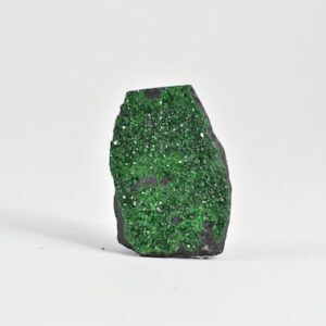 Raw Uvarovite Green Garnet Crystals on Matrix, Mineral Specimen