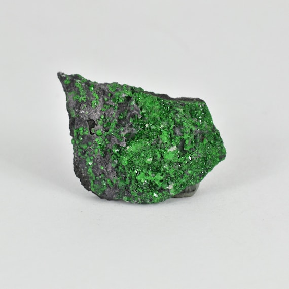 Uvarovite Garnet Mineral Specimen, Crystals On Matrix From Russia