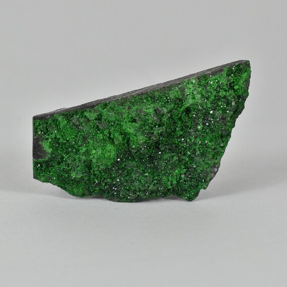 Raw Uvarovite Garnet Specimen, Crystals On Matrix, Russia