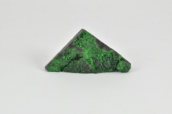 Raw Uvarovite Garnet Specimen, Green Crystals On Matrix, Russia
