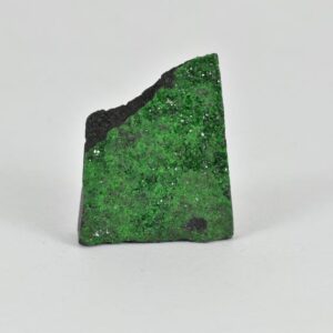 Raw Uvarovite Garnet Specimen, Green Crystals on Matrix, Russia