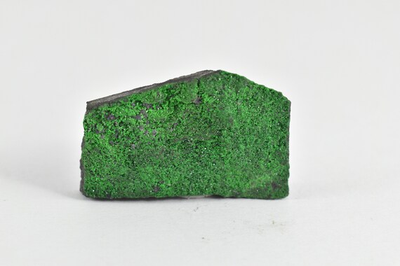 Raw Uvarovite Garnet Specimen, Green Crystals On Matrix