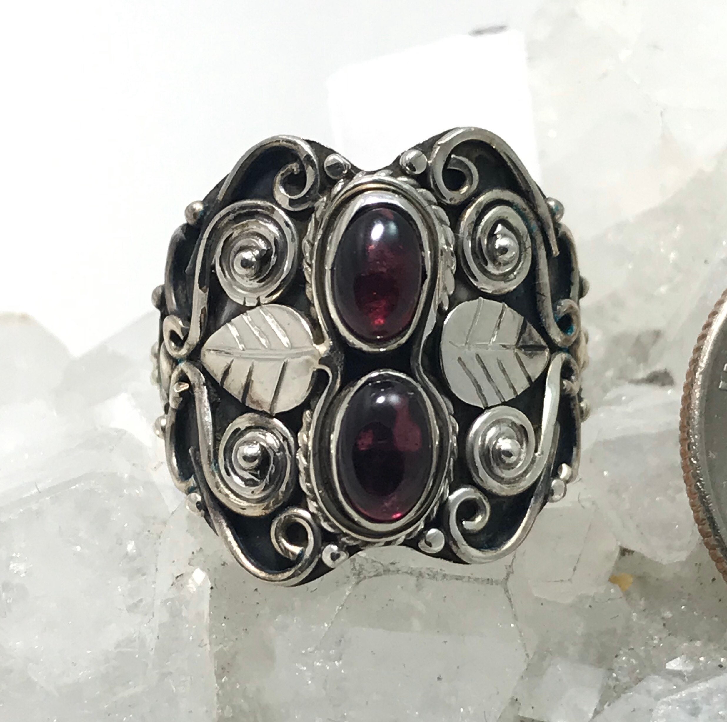 Garnet Ring Size 7 1/2