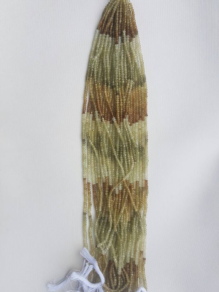 4 Strands Of Grosler Garnet Rondelle Facetted 3.5-4mm 13"