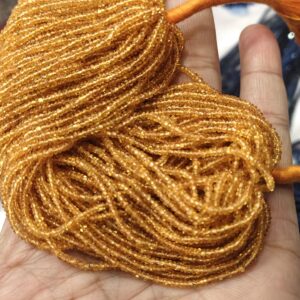 6 Inches Strand,AAA Quality,Natural Spessartine Garnet Smooth Rondelles.2-2.25mm