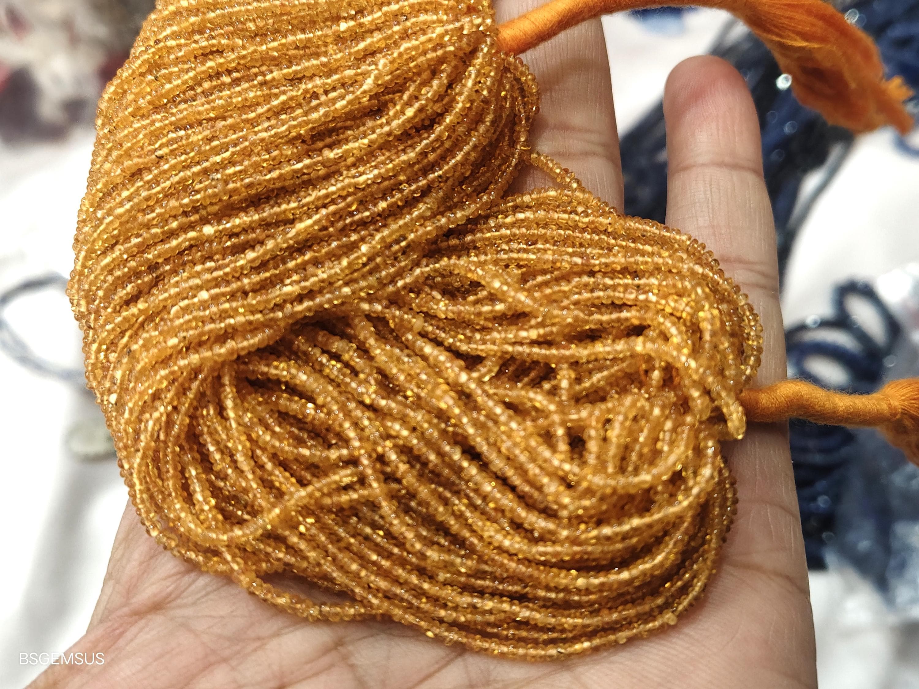 6 Inches Strand,aaa Quality,natural Spessartine Garnet Smooth Rondelles.2-2.25mm 6 Inches Strand,aaa Quality,natural Spessartine Garnet Smooth Rondelles.2-2.25mm