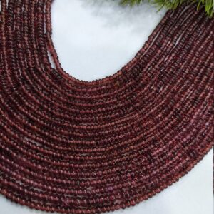 AAA Natural Redd Garnet | Smooth Tyre 5-6 mm | 13 Inches Strand | Jaipur Gemstone Beads An Amazing Item