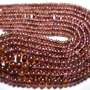 Garnet Rondelle Beads - 13 inches - Finest Quality Natural Smooth Garnet Rondelles - Size is 3 - 5 mm #1692
