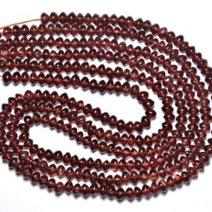 Hessonite Garnet Rondelle Beads - 16 inches,Super Quality Natural Hessonite Smooth Rondelles,Wholesale Price,Size is 5mm #53