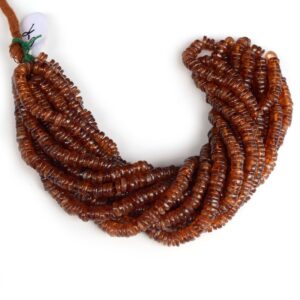 Hessonite Garnet Smooth Tyre Rondelle Beads, 5.5mm To 6mm Garnet Round Heishi Gemstone Beads, 16 Inch Strand, Gds2130