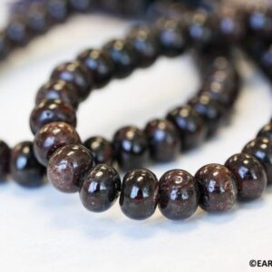 Garnet 10mm Rondelle Beads 16" Strand Enhanced 116-1349