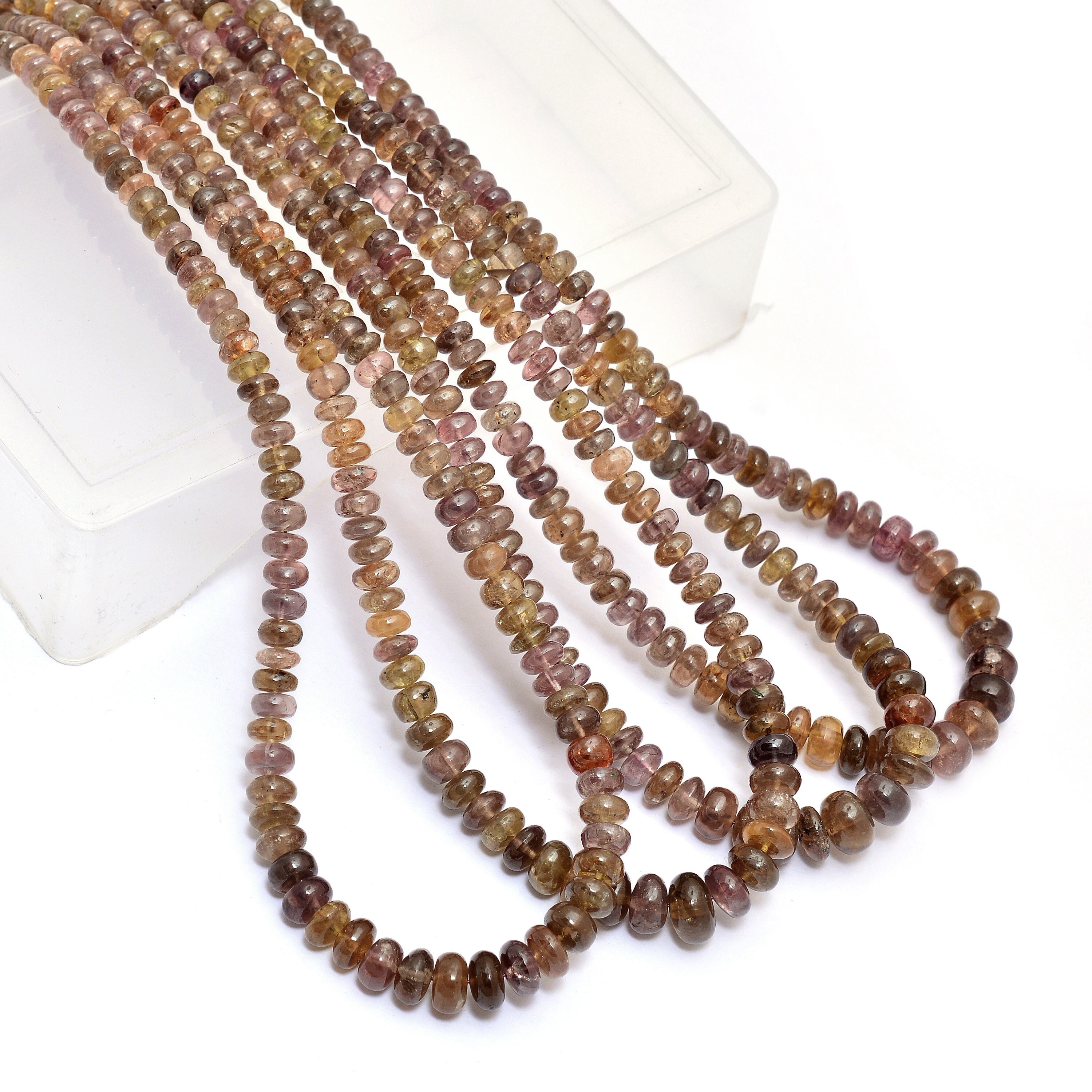 Natural Color Change Garnet 3mm-7mm Smooth Rondelle Graduating Beads | 15inch Strand | Aaa+ Garnet Semi Precious Gemstone Beads For Jewelry