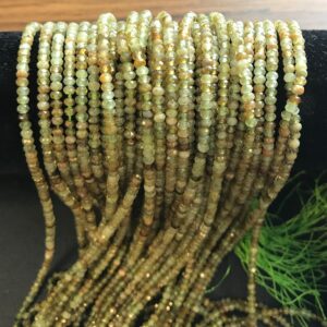 natural green garnet beautiful Roundell  Beads--15 inch,green garnet/ Gemstone Beads