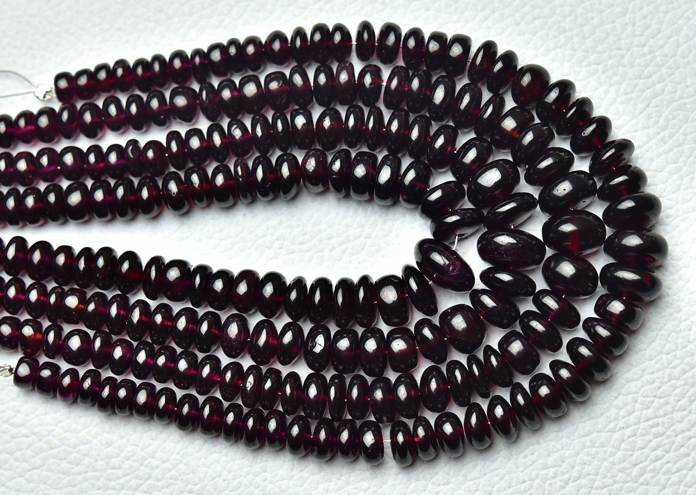 Natural Garnet Plain Rondelle Beads 5mm To 9.5mm Smooth Rondelles Gemstone Beads Jewelry Garnet Beads Wholesale Beads 8 Inches Strand No6288
