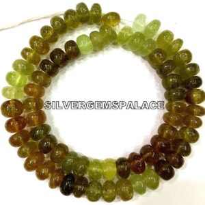 Natural Garnet Smooth Rondelle Beads 9.MM Grossular Garnet Rondelle Beads Garnet Gemstone Beads Garnet String Polished Rondelle Beads Strand