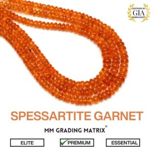 Spessartite Garnet Gemstone Beads, Premium Quality 4 Mm To 6.5 Mm Spessartite Smooth Rondelle Beads, Spessartite Garnet Beads Strand 18"