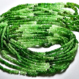 Superb Tsavorite Rondelle Beads - 13 inches - Natural Finest Green Garnet Tsavorite Smooth Rondelle,Size is 2.5 mm #972