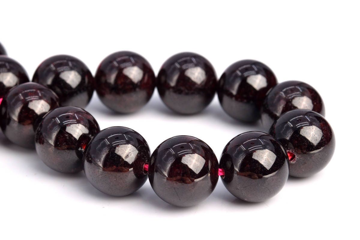 12mm Garnet Beads Grade Aa Genuine Natural Indian Gemstone Round Loose Beads 15"/7.5"/4" Bulk Lot 1,3,5,10 And 50 (103355)