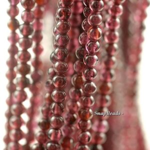 3mm Red Garnet Gemstone Grade B Round 3mm Loose Beads 14 Inch Full Strand Lot 1,2,6,12 And 50 (90187188-95)