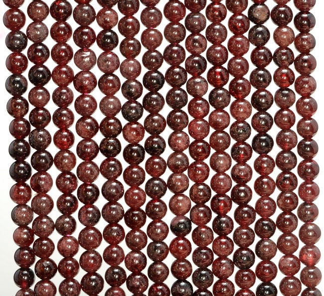 4mm Red Garnet Gemstone Red Round 4mm Loose Beads 15 Inch Full Strand (90163987-149)