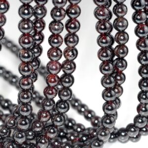 4mm Sangria Red Garnet Gemstone Round Loose Beads 15.5 Inch Full Strand (90166312-149)