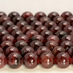 6mm Brizillian Red Garnet Gemstone Grade Aa Round Loose Beads 15 Inch Full Strand (80002973-149)
