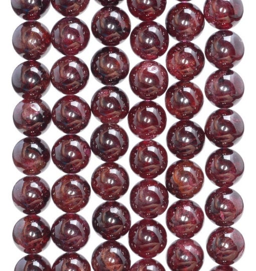 6mm Sangria Red Garnet Gemstone Red Round Loose Beads 15 Inch Full Strand (90164151-149)