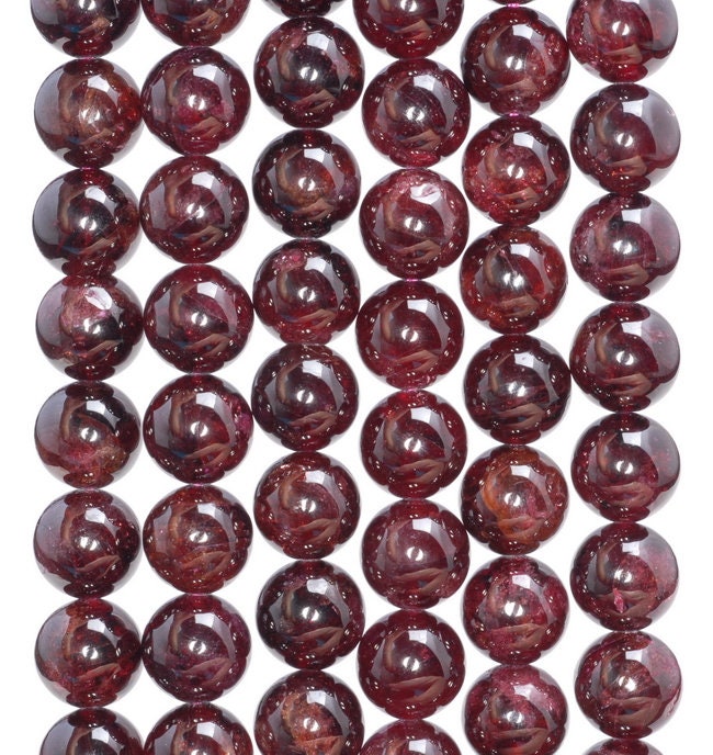 8mm Garnet Gemstone Grade Aa Round Loose Beads 7.5 Inch Half Strand (80004125 H-b110)