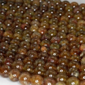 8mm Green Garnet Gemstone Brown Green Grade A Round Loose Beads 16 Inch Full Strand (90189120-b54)
