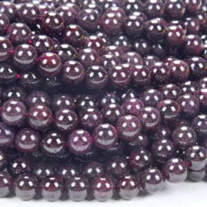 8mm Natural Garnet Purple Red Gemstone Round Loose Beads (d290)