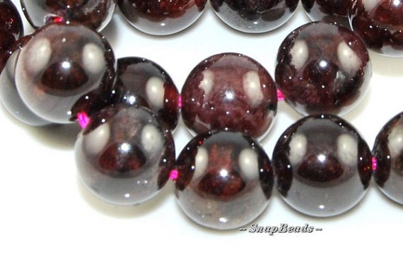 8mm Sangria Dark Red Garnet Gemstone, Dark Red, Round 8mm Loose Beads 15.5 Inch Full Strand (90164758-149)