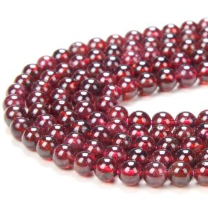 Natural Deep Red Garnet Gemstone Grade Aaa Round 3mm 4mm Loose Beads 15 Inch Full Strand (p60)