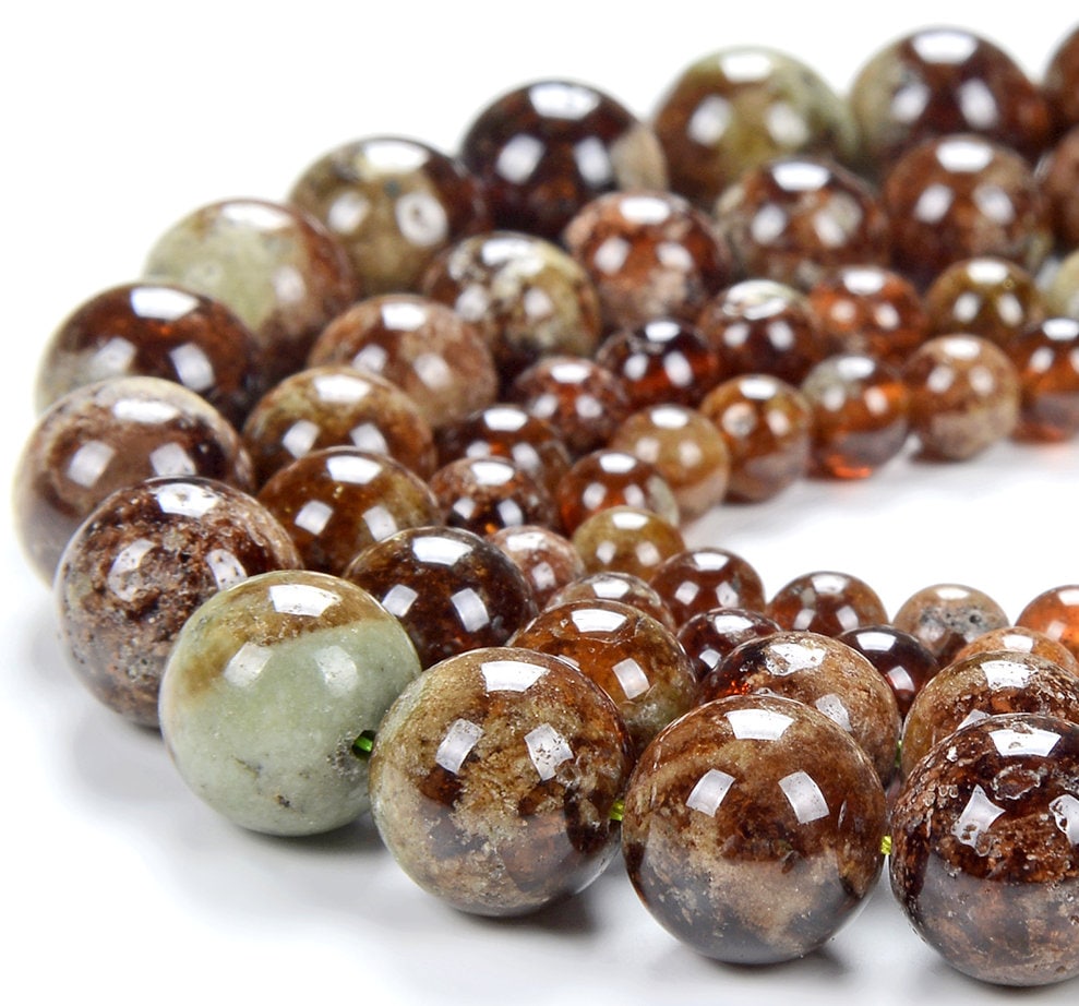 Natural Green Garnet Gemstone Round 5mm 6mm 7mm 8mm 9mm 10mm Loose Beads (d269)